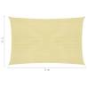 Beige Sunshade Sail 2x3 m - HDPE Sun Shelter | HipoMarket