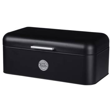 Stylish Matt Black Bread Bin - Excellent Houseware | 2.5L