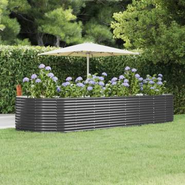 Garden Raised Bed Anthracite - Sturdy & Durable | HipoMarket