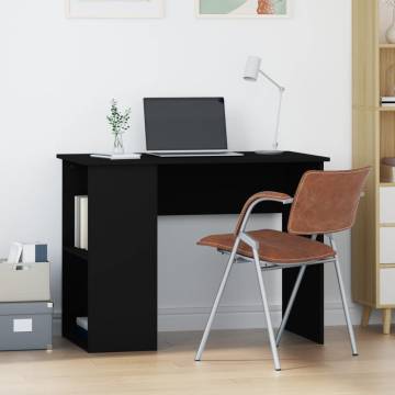 Sleek Black Desk 100x55x75 cm - Engineered Wood | HipoMarket