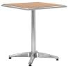 Stylish Silver Garden Table 60x60x70 cm - Aluminium & WPC