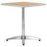 Stylish Silver Garden Table 60x60x70 cm - Aluminium & WPC