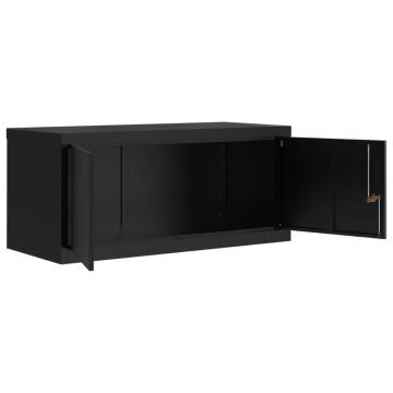 File Cabinet Black 90x40x110 cm | Durable Steel Storage Solution