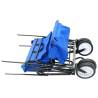 Folding Hand Trolley with Canopy - Steel Blue | Hipomarket