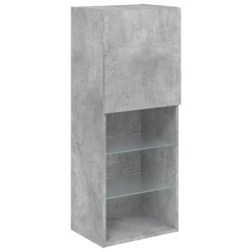 5 Piece TV Wall Units with LED - Concrete Grey | HipoMarket