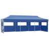 Folding Pop-up Party Tent with 5 Sidewalls 3x9 m Blue Colour blue Quantity in Package 1 