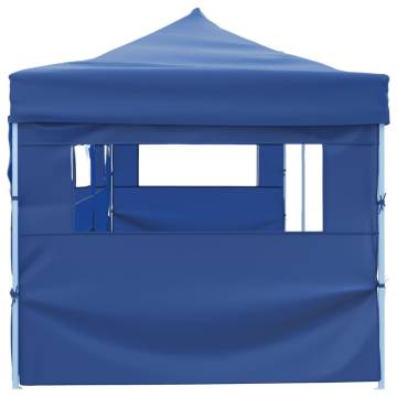 Folding Pop-up Party Tent 3x9m Blue with 5 Sidewalls