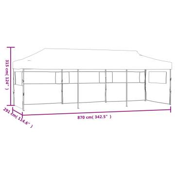 Folding Pop-up Party Tent 3x9m Blue with 5 Sidewalls