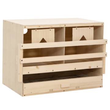 Chicken Laying Nest - Solid Pine Wood 2 Compartments