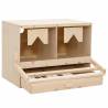 Chicken Laying Nest - Solid Pine Wood 2 Compartments