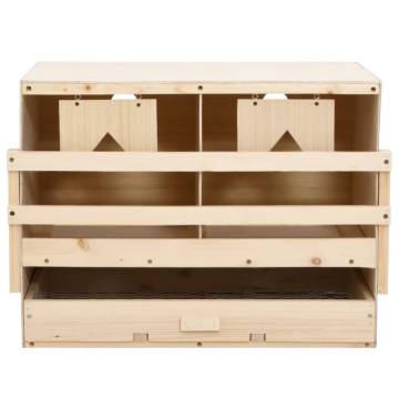 Chicken Laying Nest - Solid Pine Wood 2 Compartments