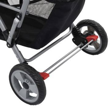 Tandem Stroller Pink & Black Steel - Comfortable & Durable