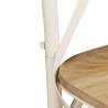 Cross Chairs Set - 6 pcs White Solid Mango Wood | Hipomarket