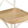 Cross Chairs Set - 6 pcs White Solid Mango Wood | Hipomarket