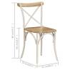 Cross Chairs Set - 6 pcs White Solid Mango Wood | Hipomarket