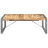 Unique Mango Wood Coffee Table - Industrial Style 120x120 cm