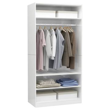 High Gloss White Wardrobe - Stylish Storage Solution | Hipomarket