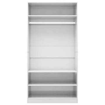 High Gloss White Wardrobe - Stylish Storage Solution | Hipomarket