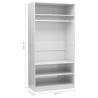 High Gloss White Wardrobe - Stylish Storage Solution | Hipomarket