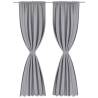 2 Pcs Grey Slot-Headed Blackout Curtains 135x245 cm - Hipo Market