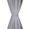 2 Pcs Grey Slot-Headed Blackout Curtains 135x245 cm - Hipo Market