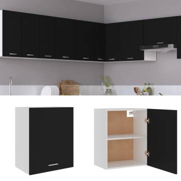 Hanging Cabinet Black 50x31x60 cm | Engineered Wood Storage