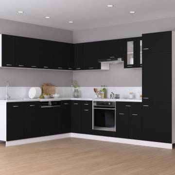 Hanging Cabinet Black 50x31x60 cm | Engineered Wood Storage