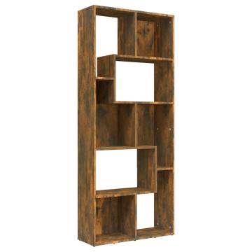 Smoked Oak Book Cabinet - Stylish & Modern Storage Solution