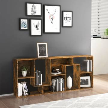 Smoked Oak Book Cabinet - Stylish & Modern Storage Solution