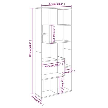 Smoked Oak Book Cabinet - Stylish & Modern Storage Solution