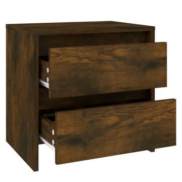 Bedside Cabinet Smoked Oak - Stylish Storage Solution