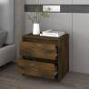 Bedside Cabinet Smoked Oak - Stylish Storage Solution