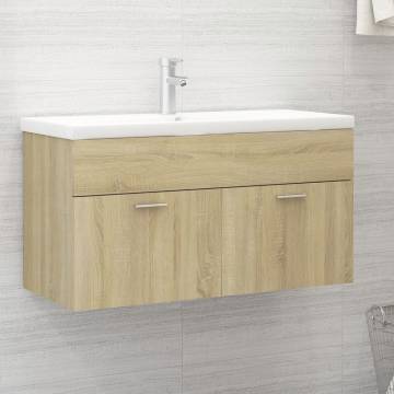 Sink Cabinet with Built-in Basin - Sonoma Oak | HipoMarket