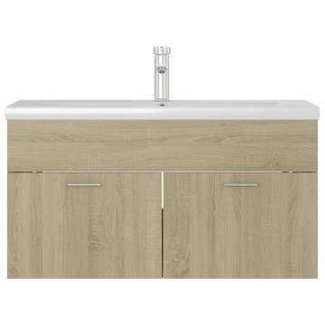 Sink Cabinet with Built-in Basin - Sonoma Oak | HipoMarket