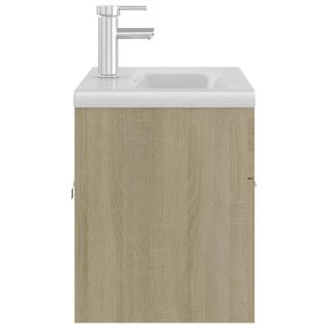 Sink Cabinet with Built-in Basin - Sonoma Oak | HipoMarket