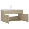 Sink Cabinet with Built-in Basin - Sonoma Oak | HipoMarket