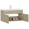 Sink Cabinet with Built-in Basin - Sonoma Oak | HipoMarket