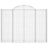 Arched Gabion Baskets - 7 pcs Galvanised Iron | HipoMarket UK