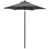 Parasol with LED Lights Anthracite 200x211 cm Aluminium Colour anthracite Quantity in Package 1 