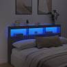 Modern LED Headboard Cabinet Concrete Grey | HipoMarket