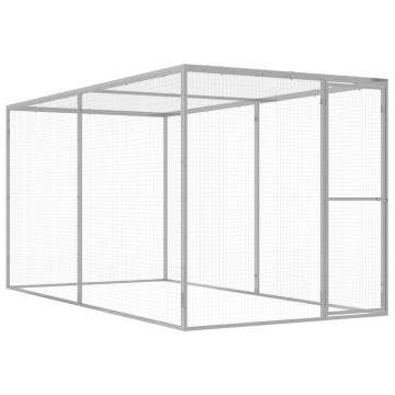 Galvanised Steel Cat Cage 3x1.5x1.5m - Durable & Secure