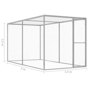 Galvanised Steel Cat Cage 3x1.5x1.5m - Durable & Secure