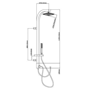 SCHÜTTE MADAGASKAR Overhead Shower Set - Premium White-Chrome