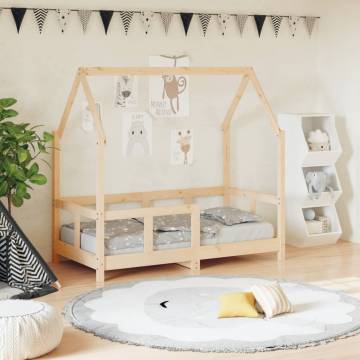 Kids Bed Frame 70x140 cm - Solid Pine Wood | HipoMarket