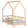 Kids Bed Frame 70x140 cm - Solid Pine Wood | HipoMarket