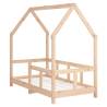 Kids Bed Frame 70x140 cm - Solid Pine Wood | HipoMarket