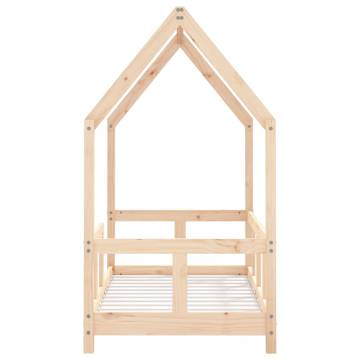 Kids Bed Frame 70x140 cm - Solid Pine Wood | HipoMarket