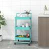 3-Tier Kitchen Trolley Turquoise 42x35x85 cm Iron and ABS Colour turquoise 