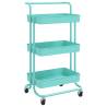 3-Tier Kitchen Trolley Turquoise | Space-Saving & Durable