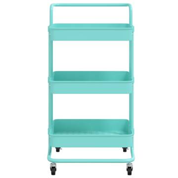 3-Tier Kitchen Trolley Turquoise | Space-Saving & Durable